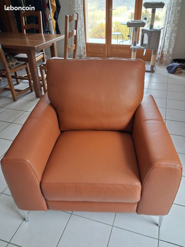 Vends fauteuil cuir Poltronesofa neuf (image 1)