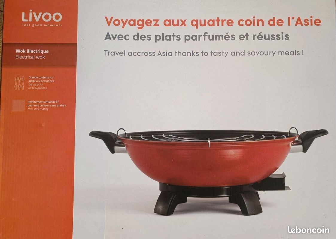 Wok électrique Vintage West Bend #5109 - Rouge Mandarine - Neuf Dans Boîte