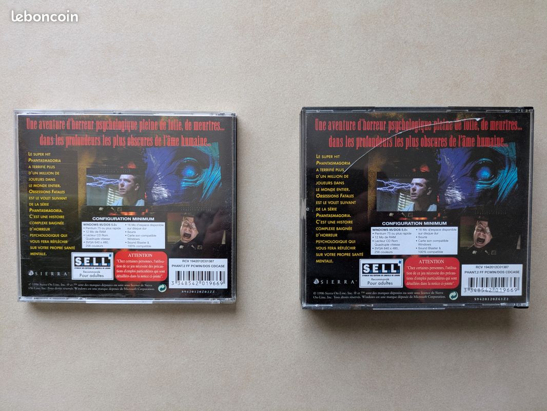 Jeu vidéo PC CD-Rom big box Phantasmagoria : obsessions fatales VF intégrale très bon état (image 4)
