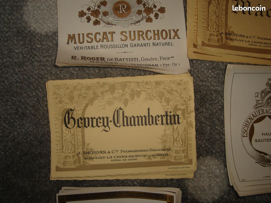 Lot d'etiquettes de vins (image 2)