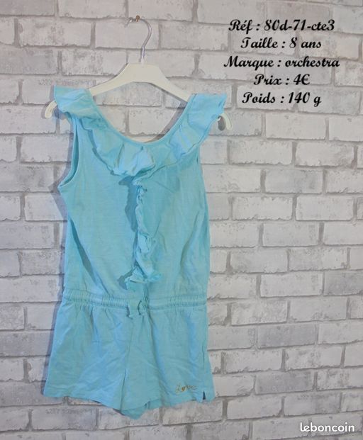 Combishort fleurie orange Taille S|Comptoirs de Magellan