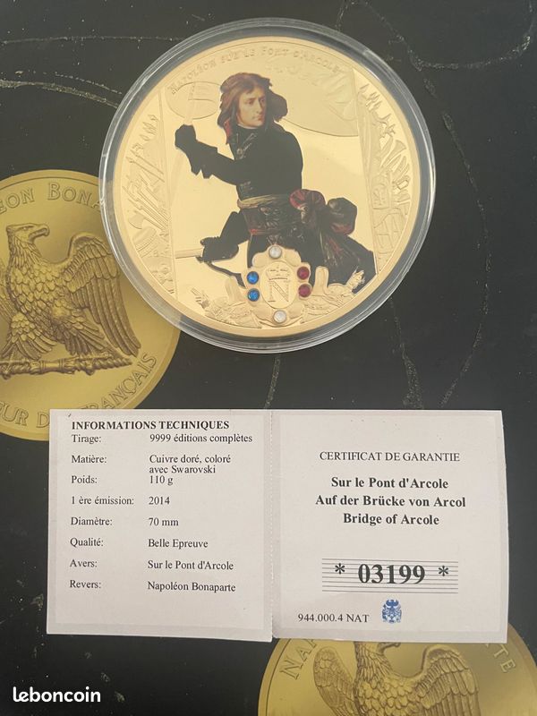Médaille Le Sacre De Napoléon - Monnaie De Paris 2014 - Cuivre Doré - 70mm 110g