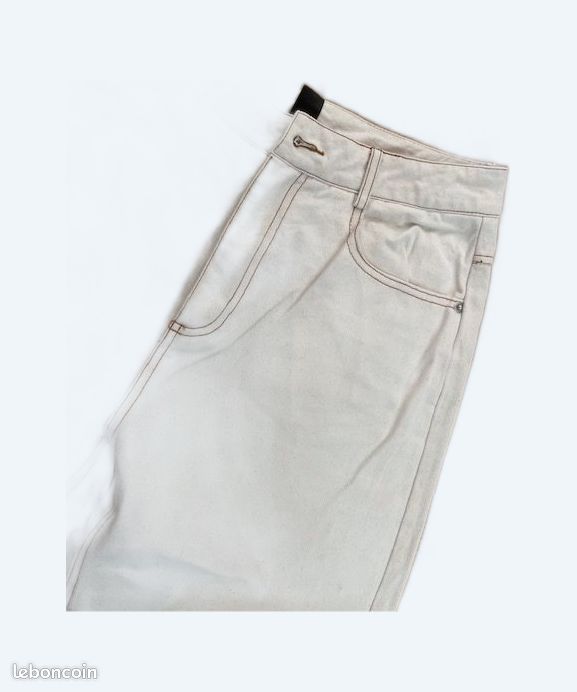 Jeans crème coton léger M (image 1)