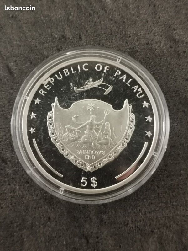 5 dollars argent 2006 ounce of luck palau / silver / capsule (image 2)