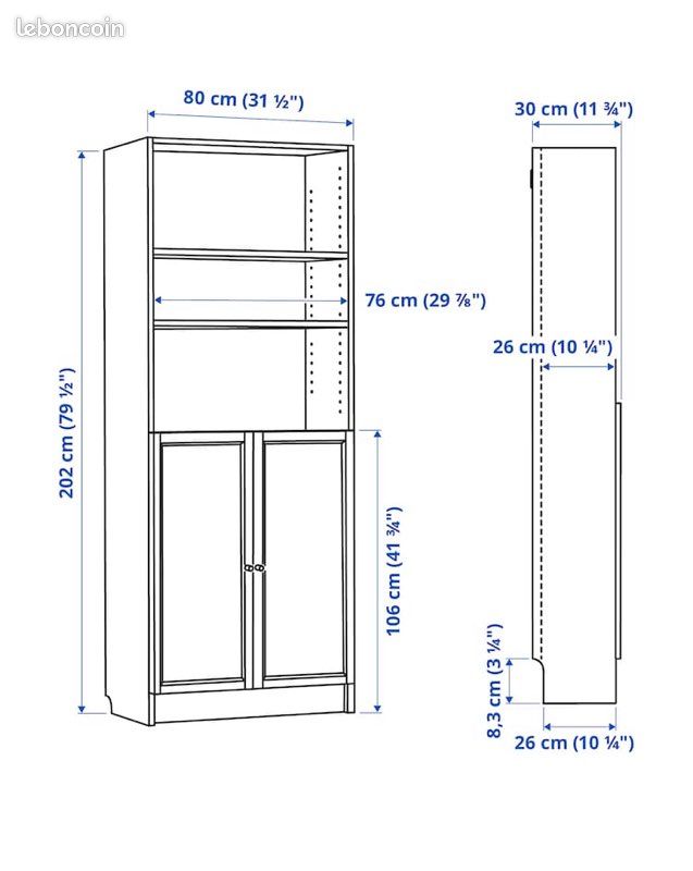 Bibliothèque ikea chêne (image 2)