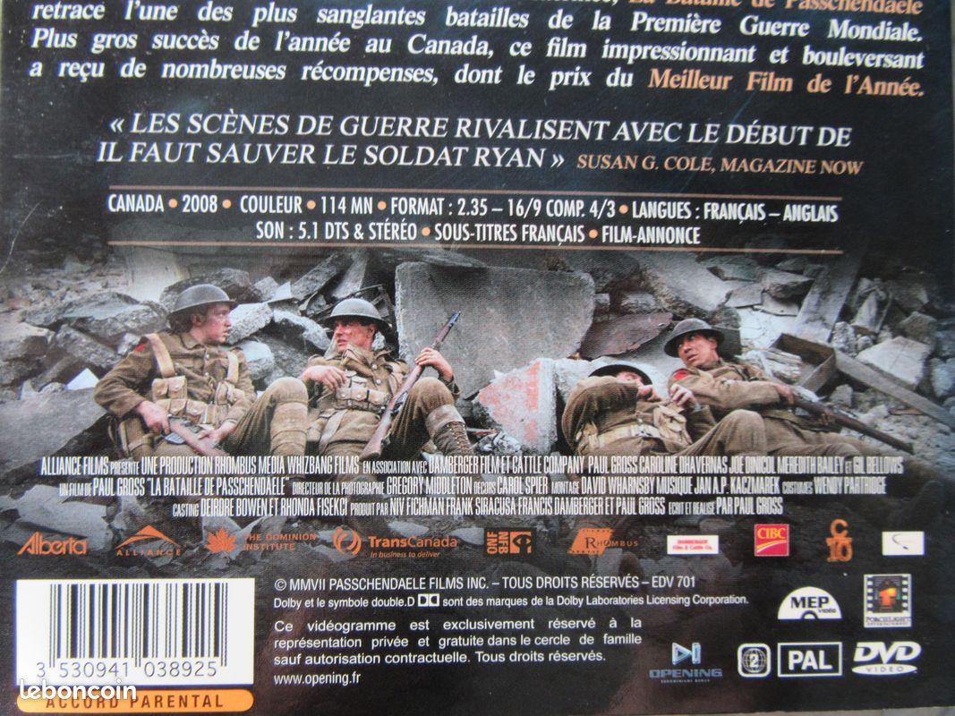 DVD "La bataille de Passchendaele" (image 4)