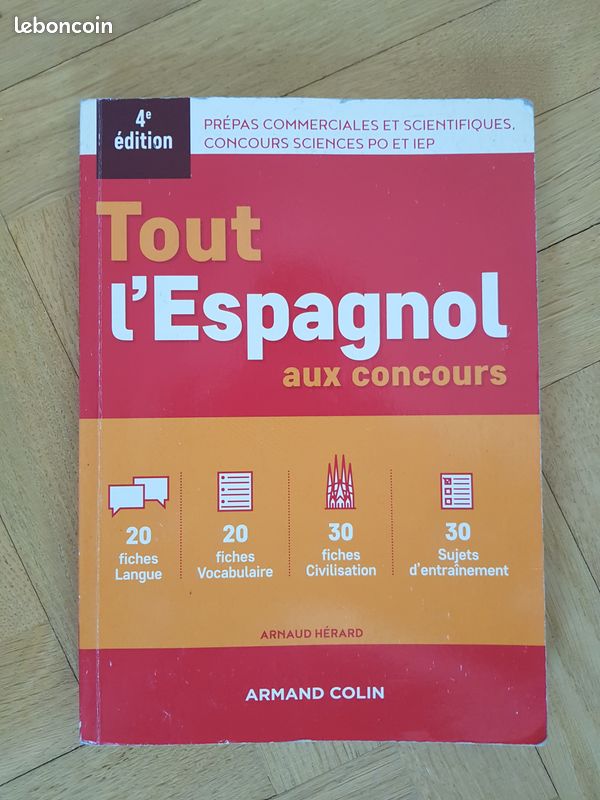 Tout l'espagnol aux concours, Armand Colin, 4ème édition (image 1)