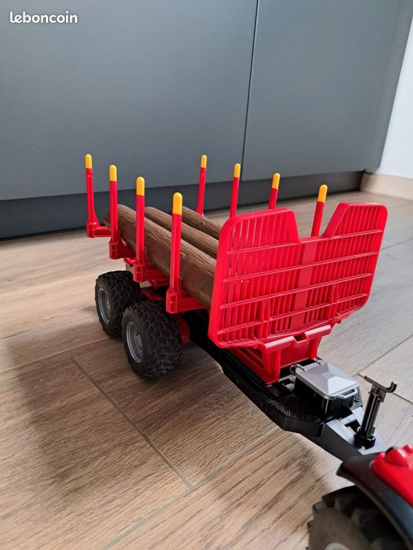 Tracteur massey ferguson avec remorque forestière (image 5)