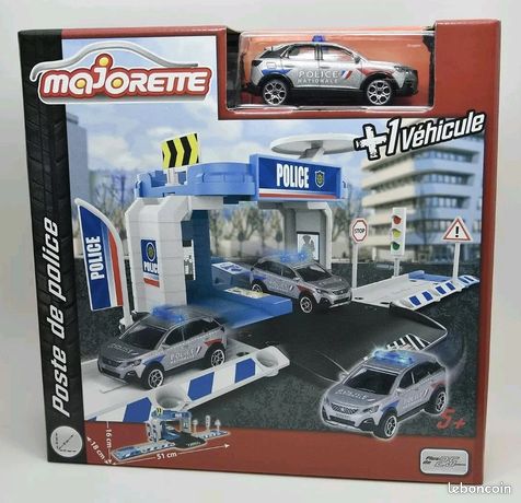 Set De Ville Majorette 100 Pièces - Ancien Véhicule De Police - Occasion