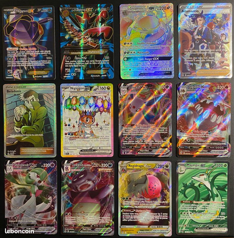 Pokémon – Lot De 30 Cartes FR Avec 1 Ultra Rare Garantie (EX, V, AR, FA) + 5 Brillantes – 100% Authentiques, Sans Doublon Ni énergie