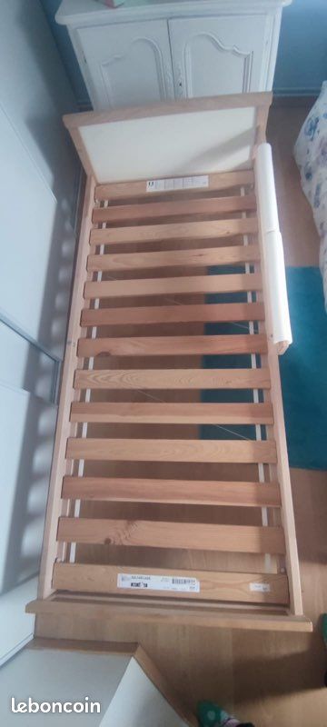 Lit pour enfant avec sommier, matelas et barrière (image 6)