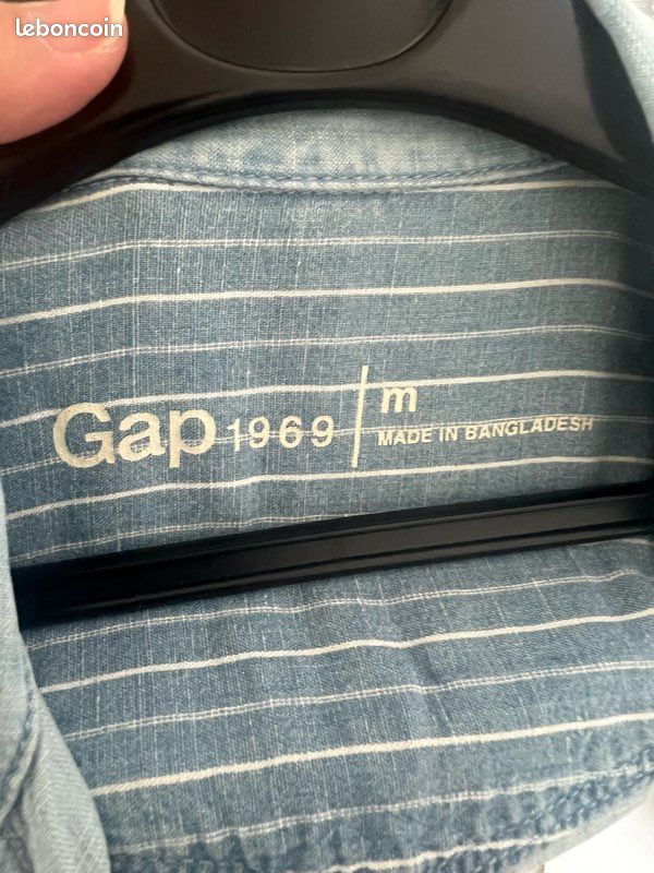 Chemise longue en jean GAP (image 4)