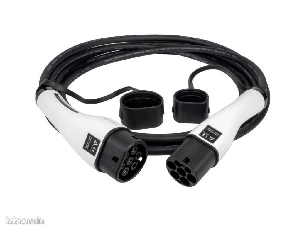 Câble gainé pour chargeur de voiture électrique 32A, Diam.10 mm x L. 5m (image 2)