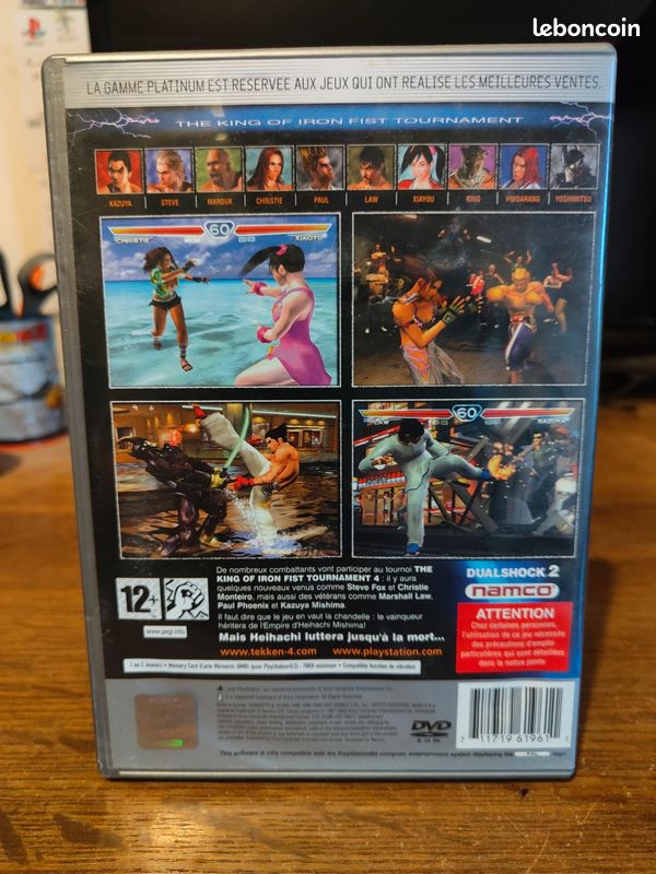 Jeu Tekken 4 PS2 édition Platinum - Complet Avec Boîtier & Manuel - Bon état
