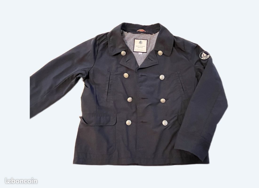 Veste enfant bleu marine, 12 ans, Petit Bateau, comme neuve (image 1)