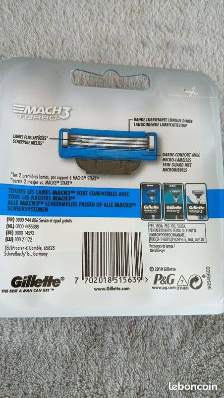 Lames Gillette mach 3turbo 3d (image 2)