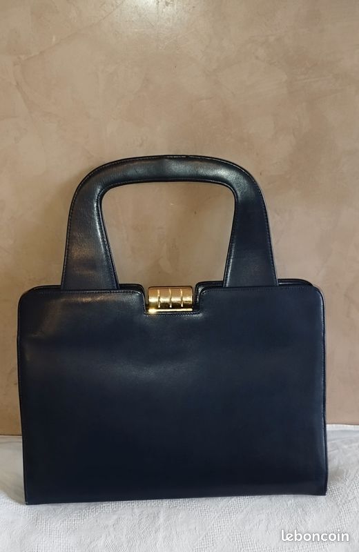 Sac De Soirée Vintage Dafan Années 60 - Noir, Bandoulière Cuir, Velours, TBE, Pour Noël/soirée