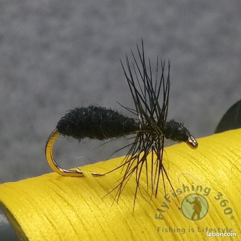 Mouche Sèche Française – FORUMI NOIRE – Lot De 4 – Pour Truite – Pêche En Surface – Dès Juin