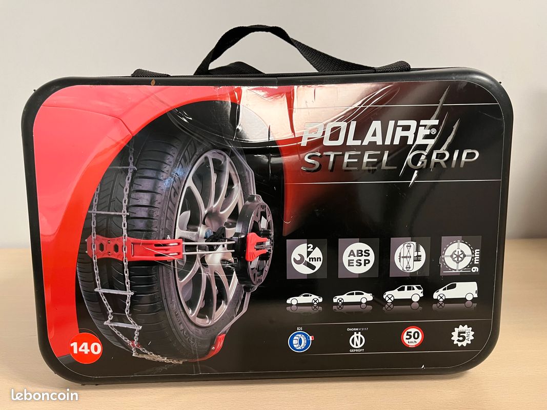 Chaînes Neige Frontales Polaire Steel Grip (Tailles 50 / 60 / 70 / 90 / 110 / 140) – Neufs (image 1)