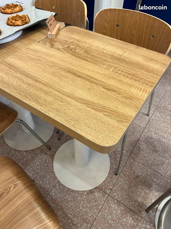 Table de bistro Marron clair 50x50 cm (image 1)