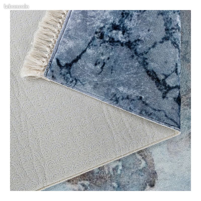 Tapis plat design avec franges lavable en machine Pablo Multicolore 80x300 (image 5)