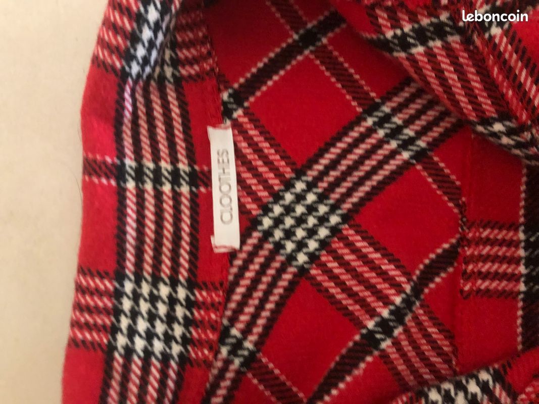 Veste rouge à carreaux (image 3)