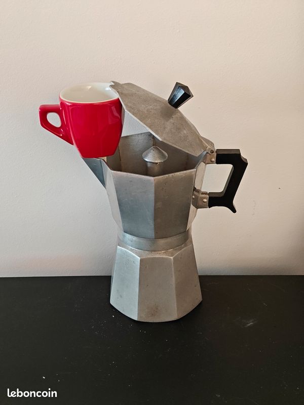 Cafetière Italienne Moka 2 Tasses - Modèle Rare Made In Italia - Style Bialetti