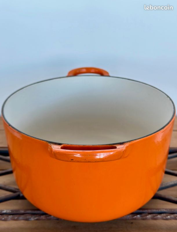 Cocotte Le Creuset Vintage Orange - Fonte, 18,5 Cm, Années 1970 - Type B - Occasion