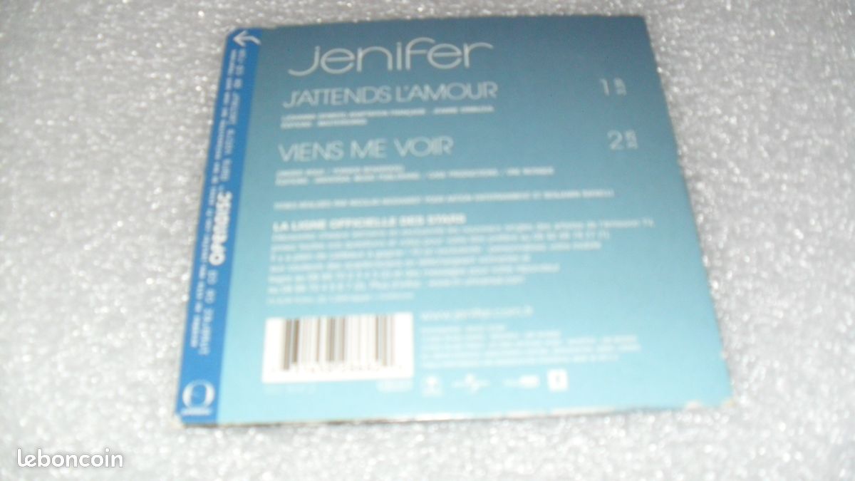 Jenifer - j'attends l'amour - cd 2 titres (image 2)