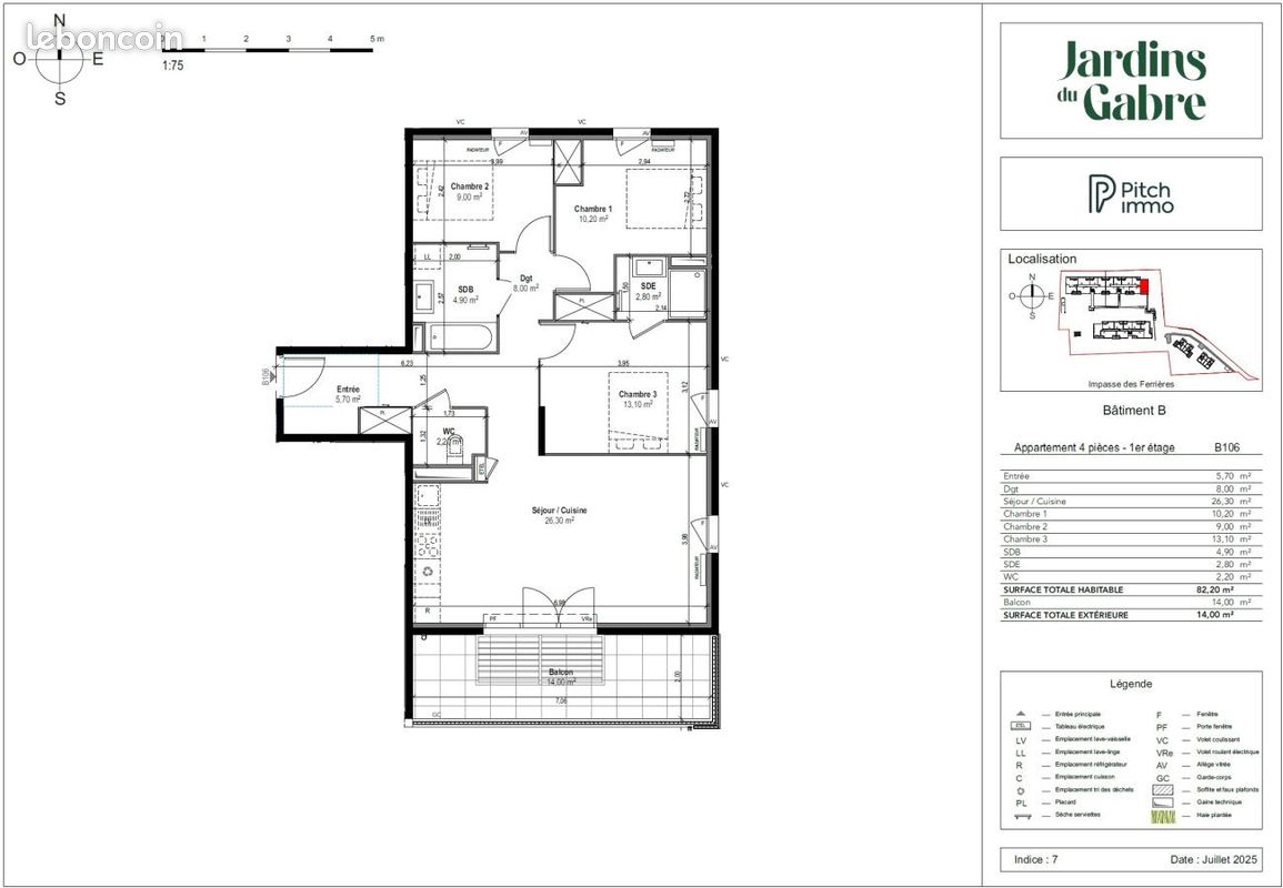 Appartement 4 pièces 83 m² · à Puget-sur-Argens · 83 m² · 1 165 €