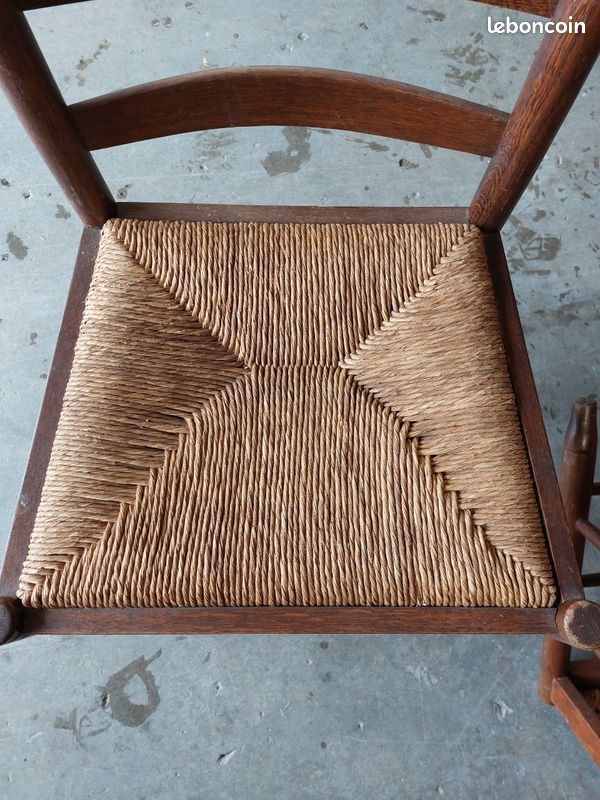2 vintage chaises chêne (image 4)