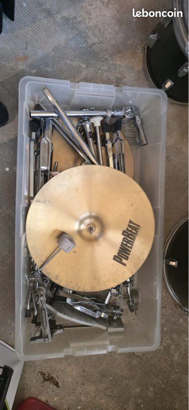 Batterie acoustique complète powerbeat – noire – avec cymbales & hardware (image 5)