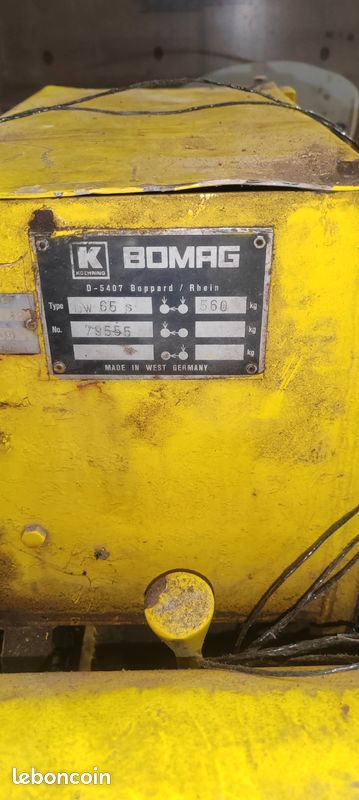 Compacteur BOMAG BW 65 S 560 kg – Non fonctionnel – Pour pièces ou remise en état (image 1)