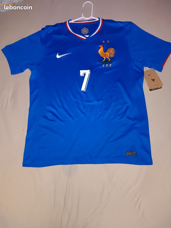 Maillot officiel neuf équipe de France Euro 2024 floqué GRIEZMANN
