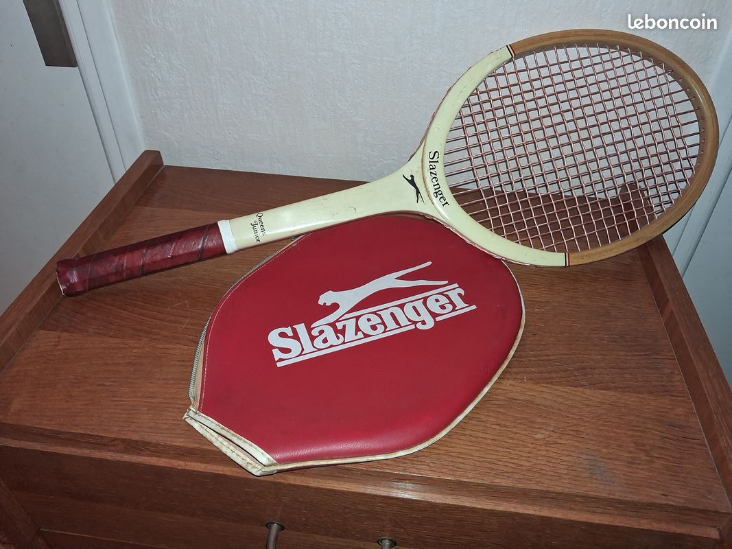 Ancienne Raquette De Tennis Slazenger Collège + Presse - Vintage Collection