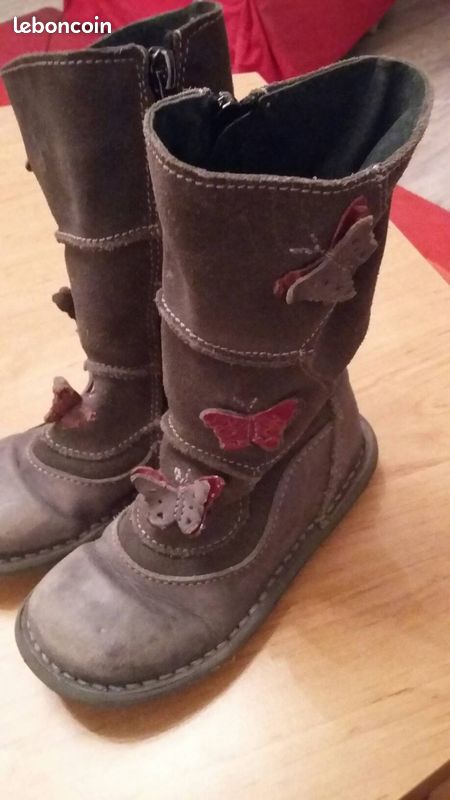 Bottes Grises Fille Papillons Vert Baudet (image 2)