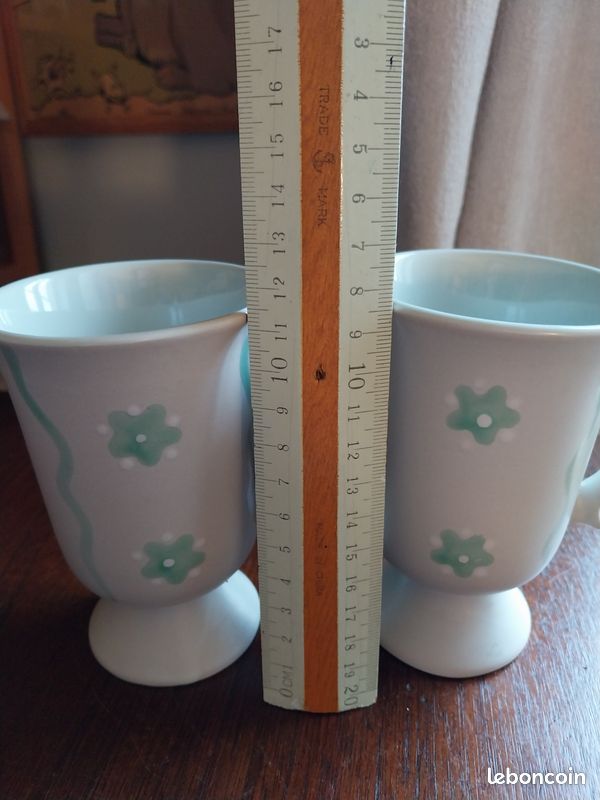 Lot mazagrans avec anses - tasses à café Vintage (image 3)