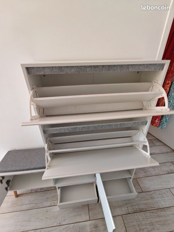 Meuble a chaussures avec banc (image 2)