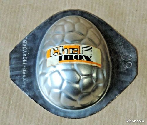 Ancien Moule a chocolat 2 Parties N°60 Chef Inox motif : Oeuf (image 3)