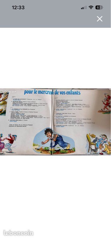 Vinyle 33 tours pour le mercredi des enfants (image 2)