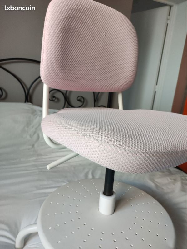 ÖRFJÄLL Chaise de bureau enfant, blanc/Vissle rose - IKEA