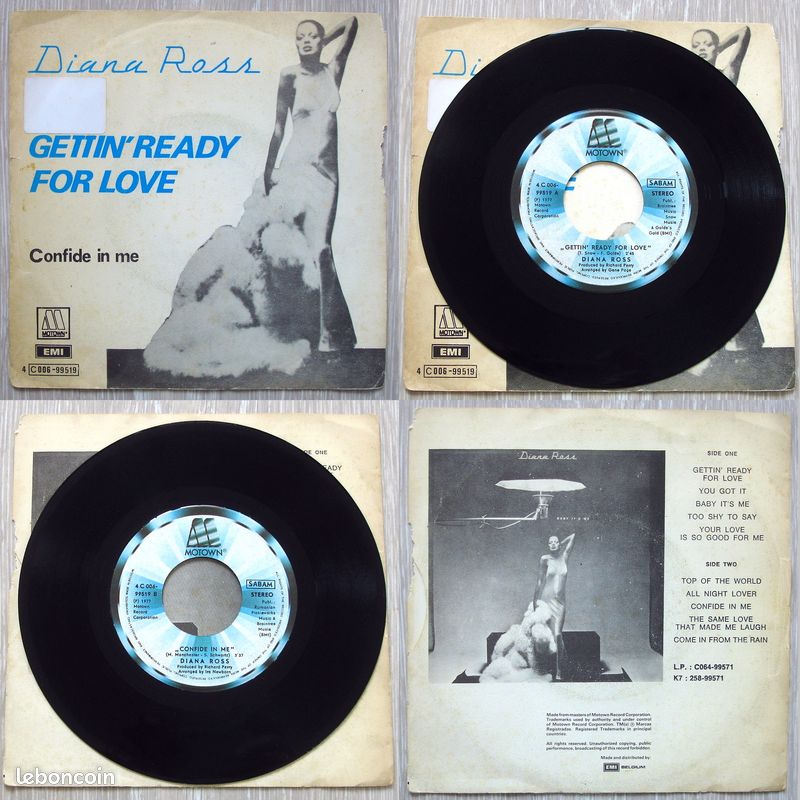 DIANA ROSS - 45t SP Belgique 1977 - GETTIN’ READY FOR LOVE / CONFIDE IN ME - MOTOWN - SABAM (image 11)