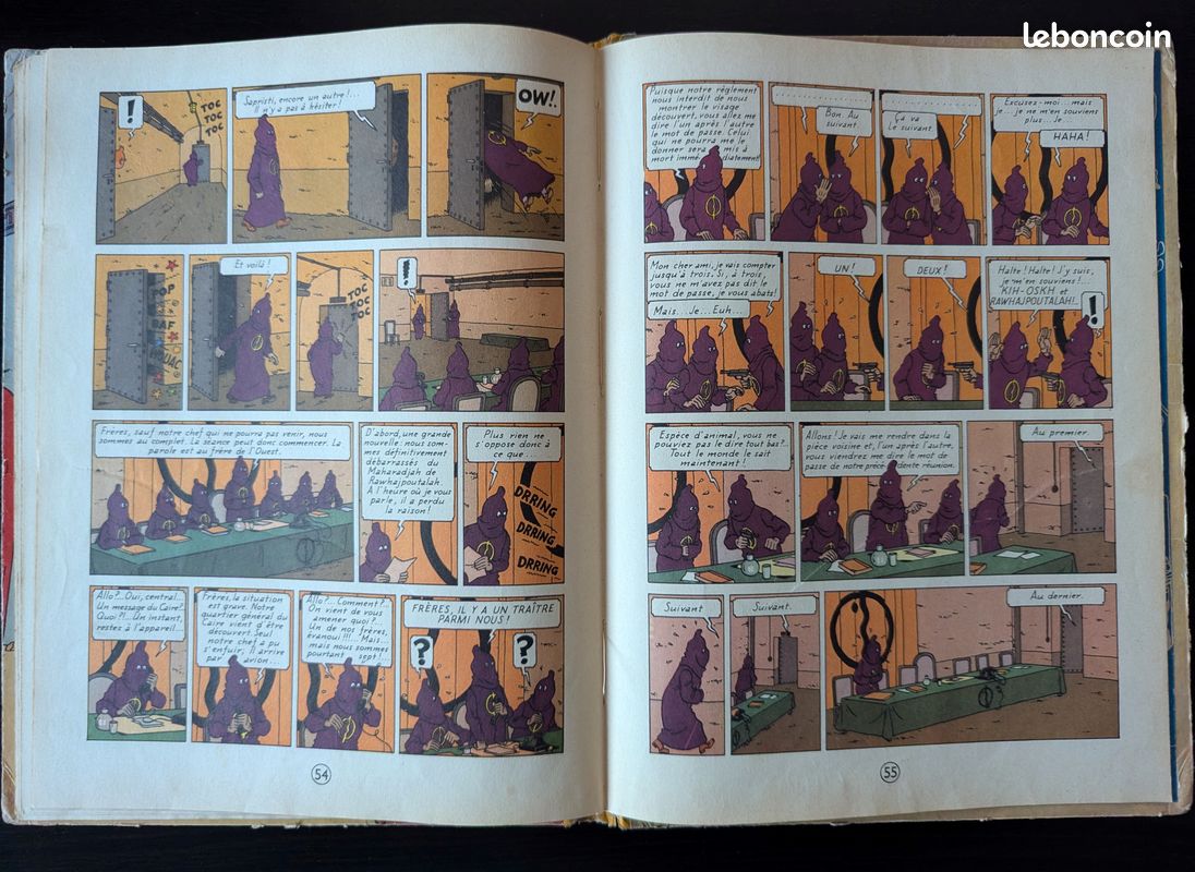 Tintin Les Cigares du pharaon B14 (EO couleurs française 1955) cotée 400 euros (image 17)