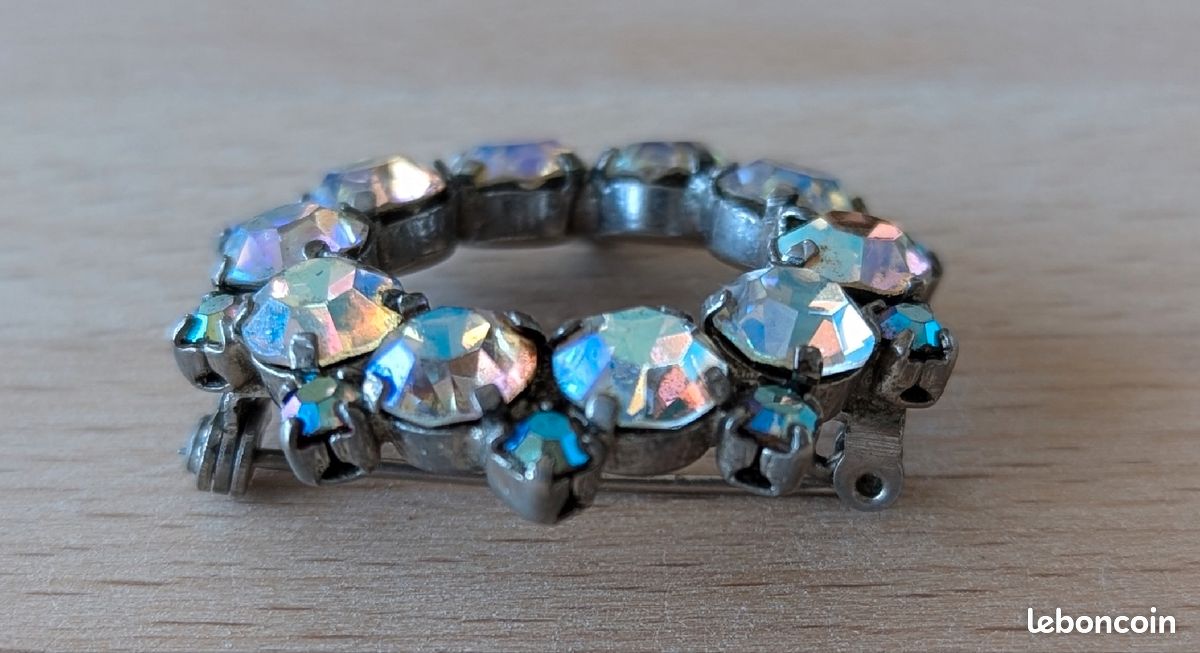 Broche ancienne sertie brillants (image 4)