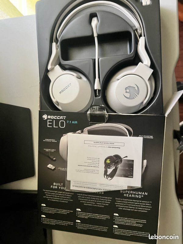 Casque Roccat Elo Air Casque de jeu pour PC RGB avec son