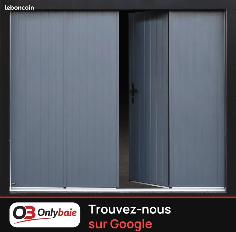Porte de garage battante aluminium (image 2)