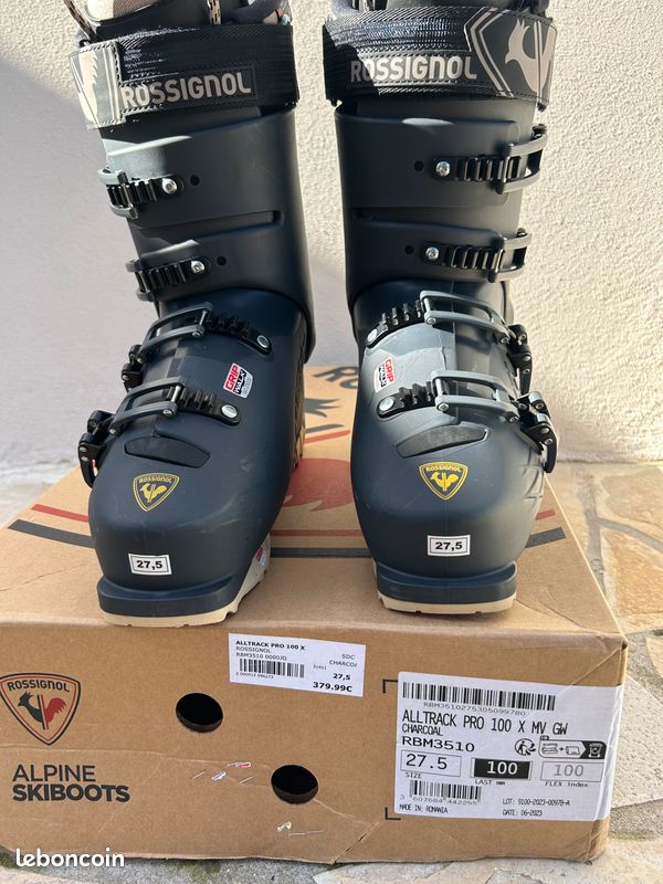 Bottes De Ski Rossignol Alltrack Pro 100 MV 2024 - Pointure 26.5, Flex 100, Occasion Légèrement Utilisée