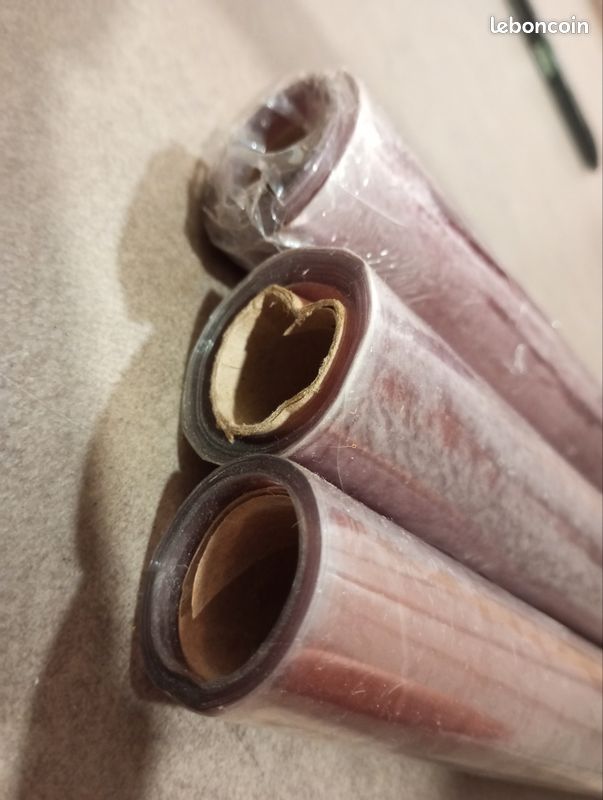3 rouleaux NEUF (30metres) plastique PVC feuille 70x1000cm forte densité de matière très résistant épaisseur 8/100 nappe jardin veranda cuisine couverture livre cahier CD vinyle carte pokemon (image 6)