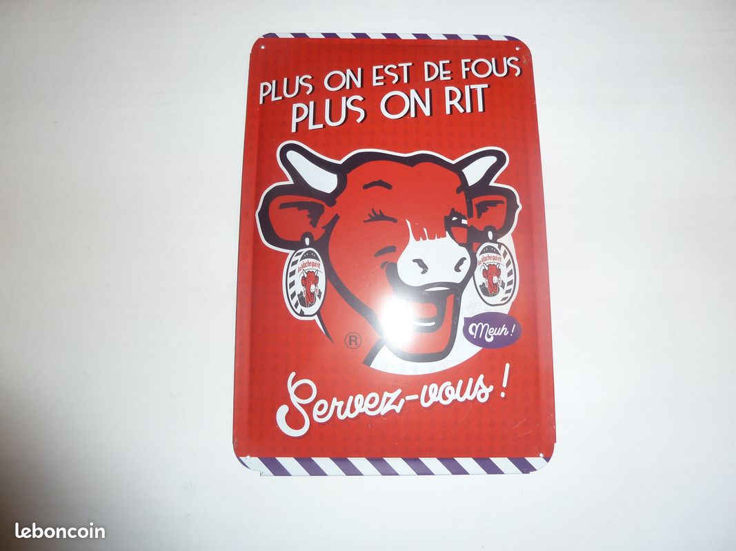 Repro plaque tôle la vache qui rit (image 1)