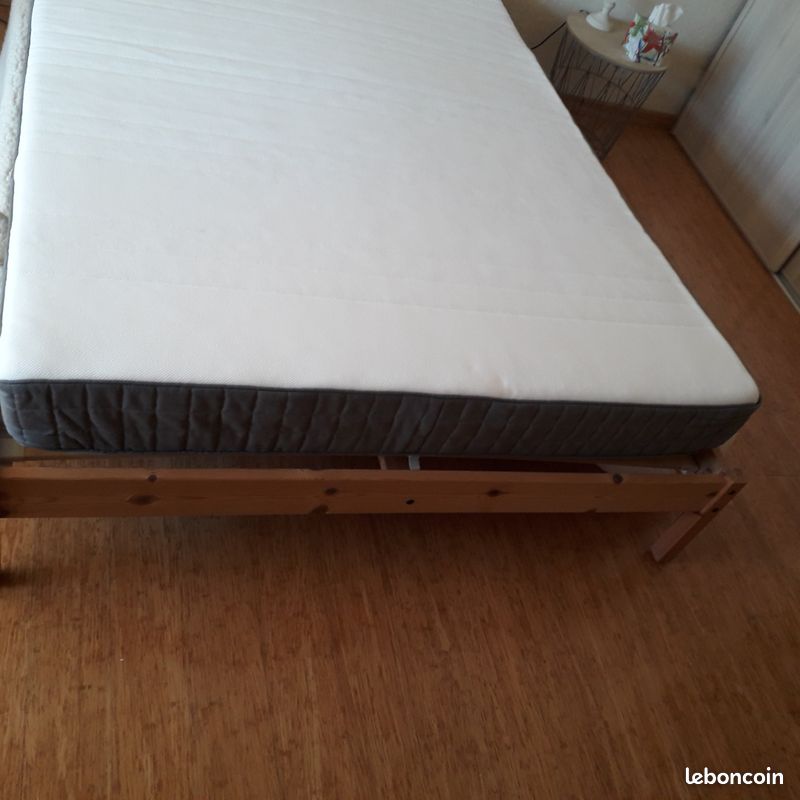 Lit + Sommier + Matelas + Protège matelas (image 2)